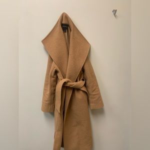 Club Monaco wrap coat in camel